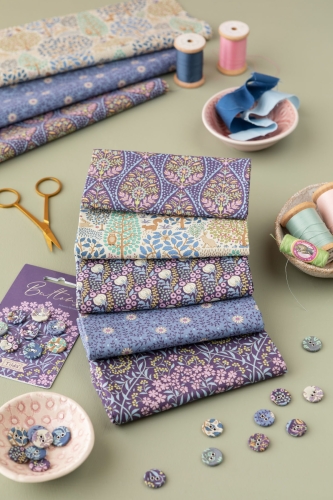 Tilda Patchwork Stoff Baumwolle - Sanctuary - Adina Eggplant